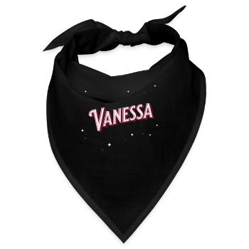 Vanessa Namen personalisiert - Bandana - Schwarz - Vorne
