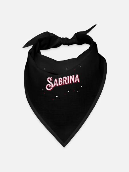 Sabrina Namen personalisiert - Bandana - Schwarz - Vorne