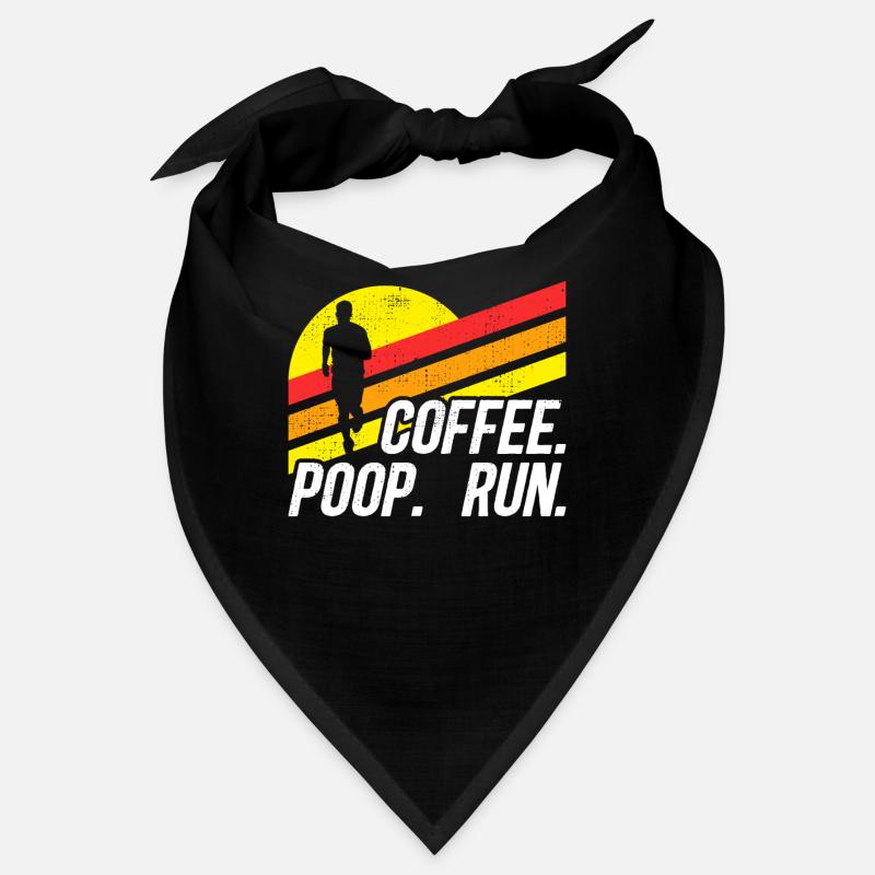 Coffee Poop Run Fun Trail Running Graphics Bandana
