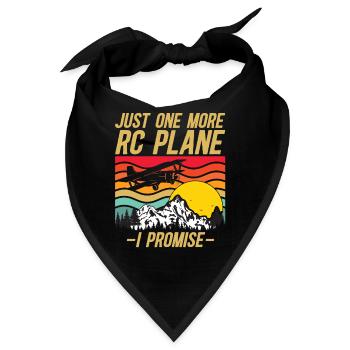 RC Flugzeug Modellbau Modellflieger - Bandana - Schwarz - Vorne