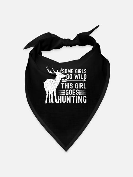 Hirschjagd Jägerin Spruch Jagd - Bandana - Schwarz - Vorne