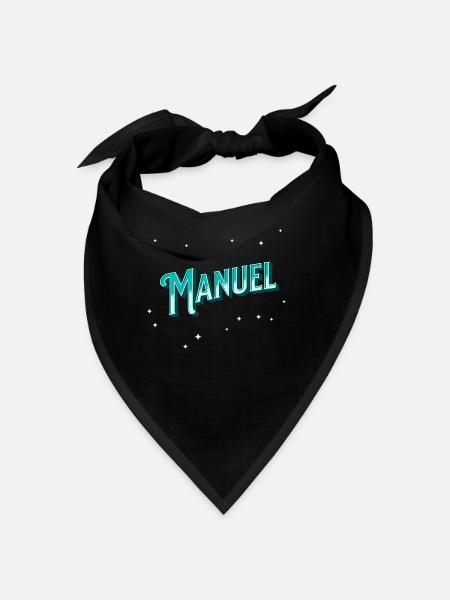Manuel name personalized - Bandana - black - Front