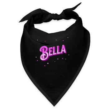 Bella Namen personalisiert - Bandana - Schwarz - Vorne