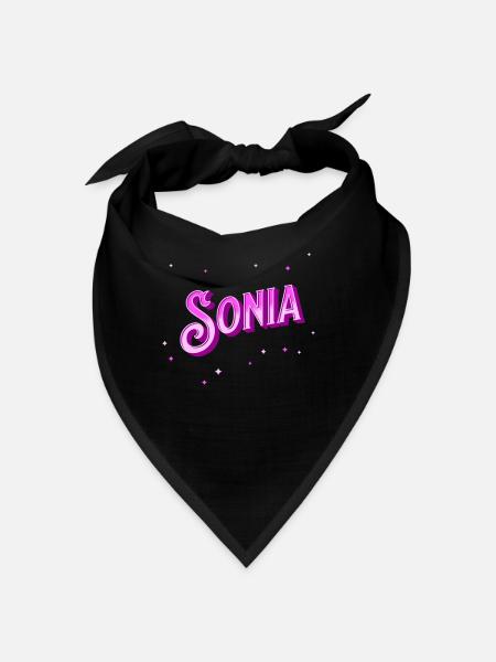 Nom Sonia personnalisé - Bandana - noir