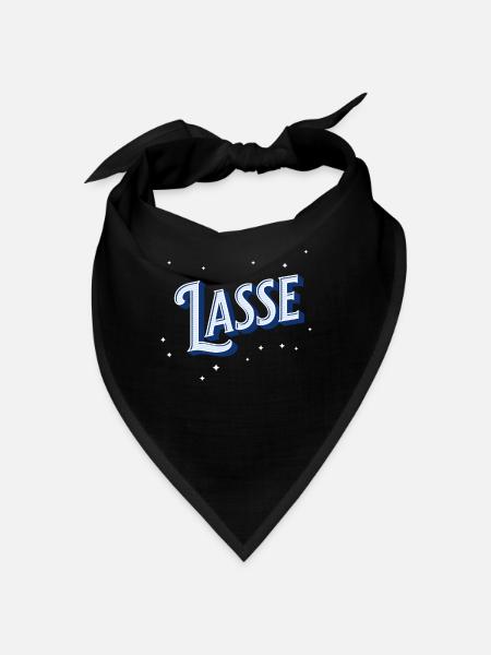 Lasse Namen personalisiert - Bandana - Schwarz - Vorne