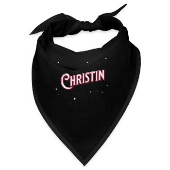 Christin Namen personalisiert - Bandana - Schwarz - Vorne
