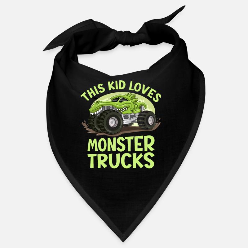Ce gamin adore les camions monstres Bandana