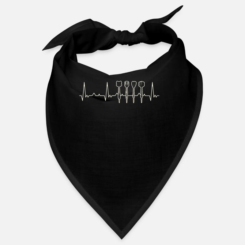 Flechas de dardos. Corazón. Amor. Ekg. Legumbres. Bandana