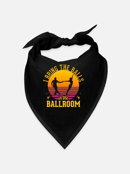 Tanzen Spruch Ballsaal Paartanz Tanz Tanzfläche - Bandana - Schwarz - Vorne