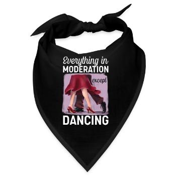 Tanzen Spruch Ballsaal Paartanz Tanz Tanzfläche - Bandana - Schwarz - Vorne