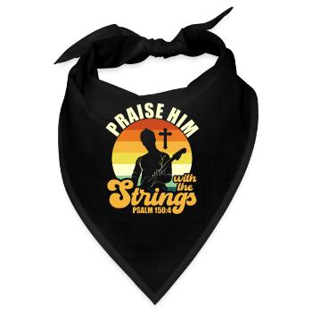 Lobe Ihn Mit Den Saiten Christliche Kirchenmusik - Bandana - Schwarz - Vorne