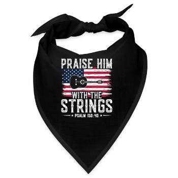 Lobe Ihn Mit Den Saiten Christliche Kirchenmusik - Bandana - Schwarz - Vorne
