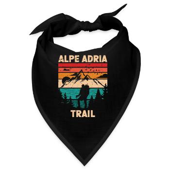 Alpenüberquerung Alpe Adria Trail Ferwanderweg - Bandana - Schwarz - Vorne