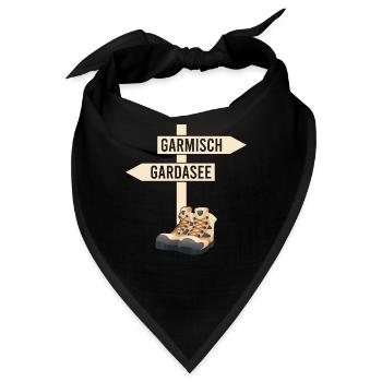 Alpenüberquerung Garmisch Gardasee - Bandana - Schwarz - Vorne