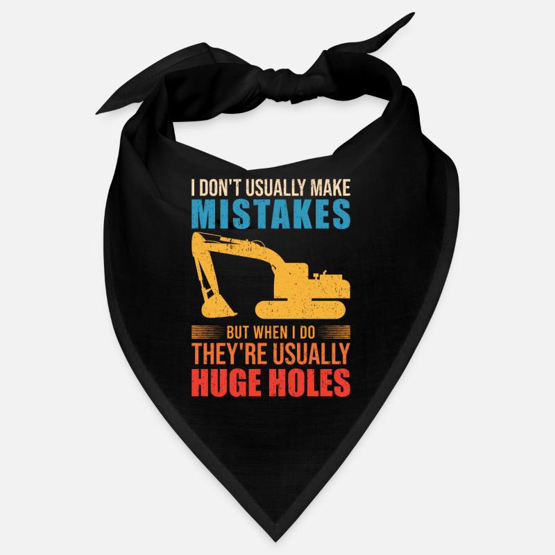 Retro Excavator Slogan Excavator Driver Construction Site Bandana