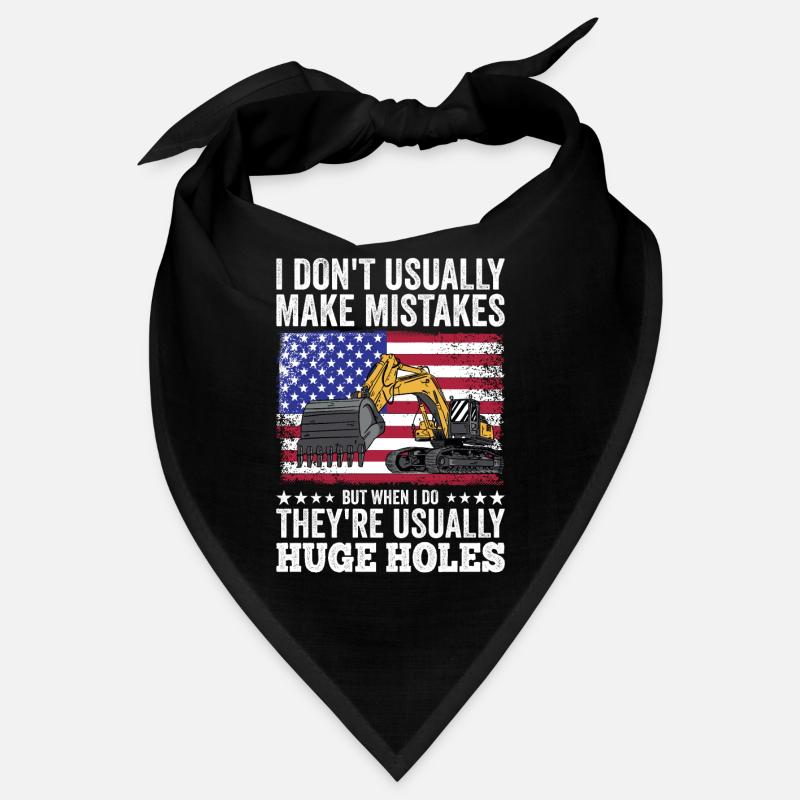 Retro Excavator Slogan Excavator Driver Construction Site Bandana