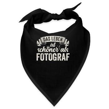 Lustige Fotograf Kamera Bilder Fotoshootings - Bandana - Schwarz - Vorne