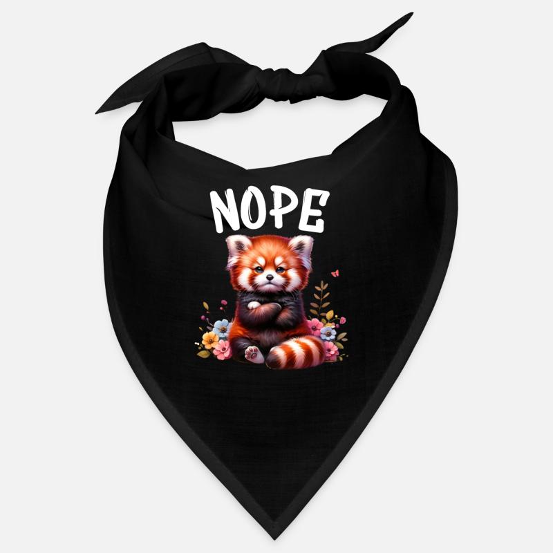 Panda roux Drôle de dicton Nope Renard de Feu Bandana