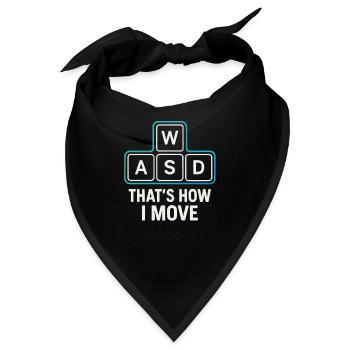WASD – Gamer Move - Bandana - Schwarz - Vorne