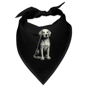Vintage Hund – treu & klassisch - Bandana - Schwarz - Vorne