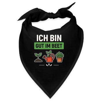 Garten Gärtner Beet Spruch - Bandana - Schwarz - Vorne