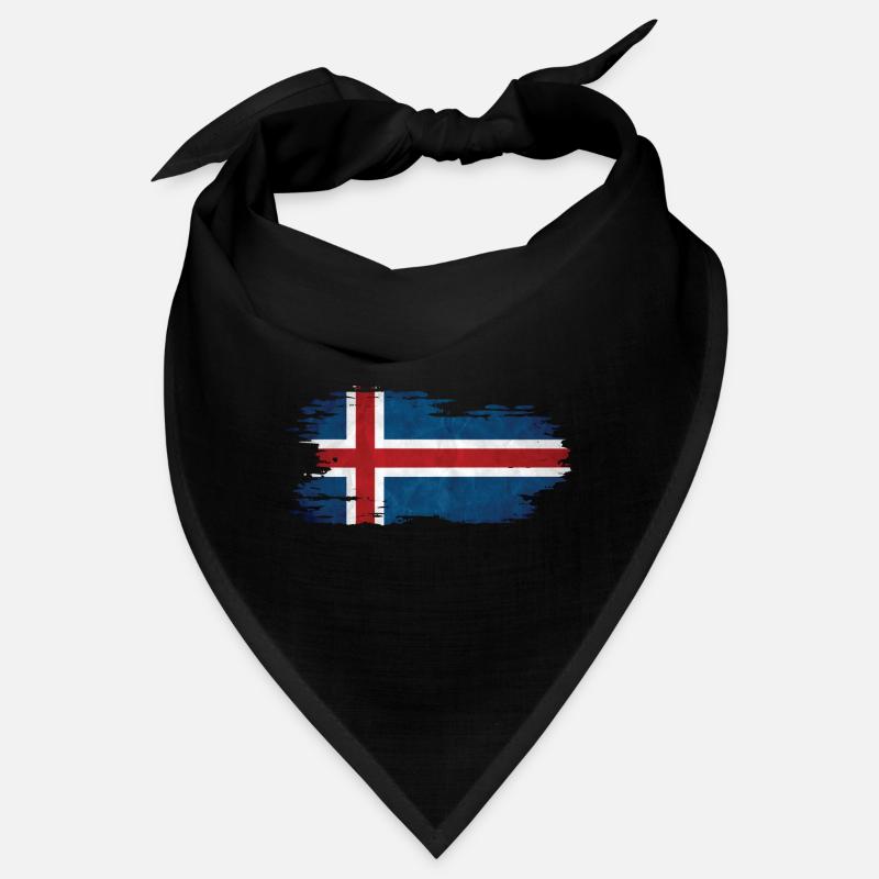 Islande - Drapeau national, effet de pinceau Bandana