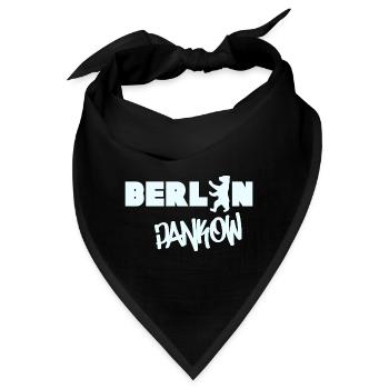 Berlin Pankow Schriftzug Grafitti Souvenir Bezirk - Bandana - Schwarz - Vorne