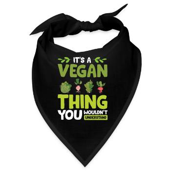 Vegan Veganer - Bandana - Schwarz - Vorne