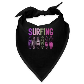 Surfbrett Surfing - Bandana - Schwarz - Vorne
