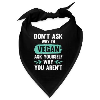 vegan veganer - Bandana - Schwarz - Vorne