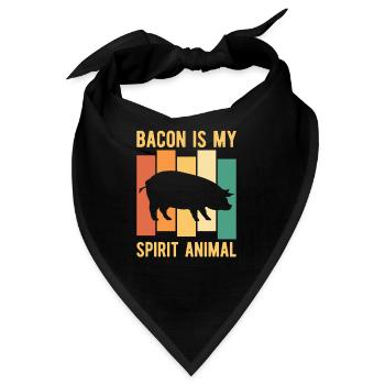 Speck Geist Tier Frühstück Speck Liebhaber Fleisch - Bandana - Schwarz - Vorne