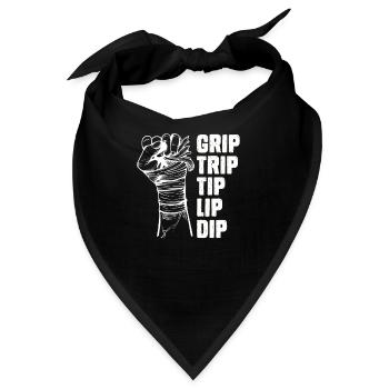 Grip Trip Tip Lip Dip Armwrestling Armwrestler - Bandana - Schwarz - Vorne
