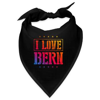 I Love Bern - Bandana - Schwarz - Vorne