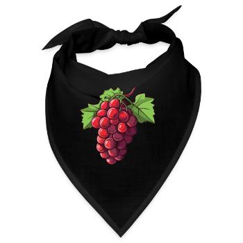 Weintrauben Symbol - Bandana - Schwarz - Vorne