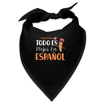 Spanischlehrerin Maestra Bilinguale Lehrerin - Bandana - Schwarz - Vorne