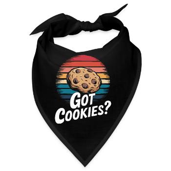 Cookies Cookie Keks Kekse Schokolade - Bandana - Schwarz - Vorne