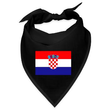 Kroatien kroatisch Flagge Fahne - Bandana - Schwarz - Vorne