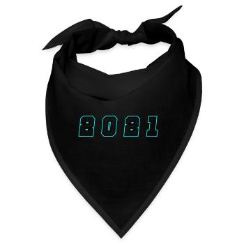 2021 Jahr Zahl - Bandana - Schwarz - Vorne