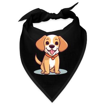 Niedliches Hundedesign für Hundebesitzer - Bandana - Schwarz - Vorne