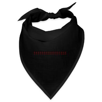 Linie gestrichelt - Bandana - Schwarz - Vorne