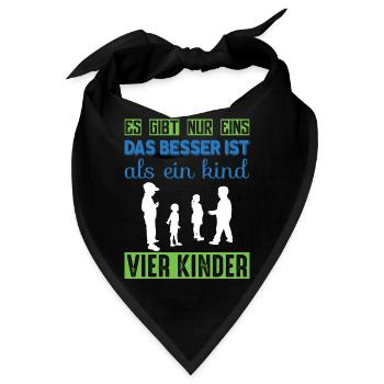 Vier Kinder - Bandana - Schwarz - Vorne