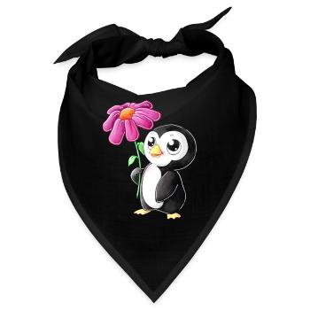 Putziger Comic Pinguin - Bandana - Schwarz - Vorne