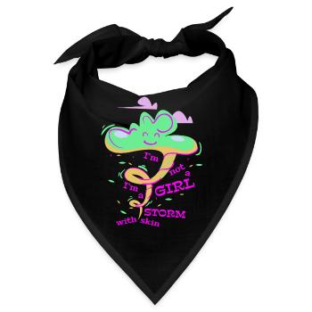 I´m not a Girl , I´m a Storm with skin - Bandana - Schwarz - Vorne