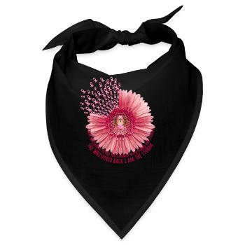 Brustkrebs-Blume - Bandana - Schwarz - Vorne