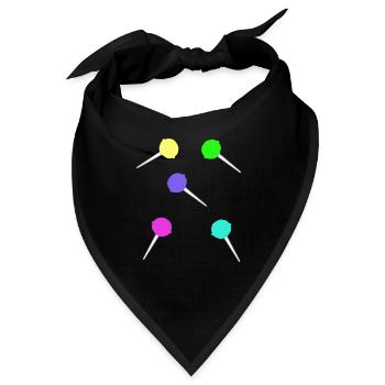 Süßigkeiten Kindergeburtstag naschen Lolli Kinder - Bandana - Schwarz - Vorne