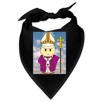 Papst im Himmel - Bandana - Schwarz - Vorne