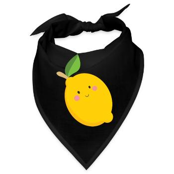 Zitrone - Bandana - Schwarz - Vorne