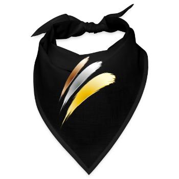 gold silber bronze - Bandana - Schwarz - Vorne