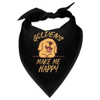 Golden Retriever Golden Retriever-Liebhaber Golden - Bandana - Schwarz - Vorne