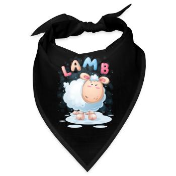 Lamm - Bandana - Schwarz - Vorne